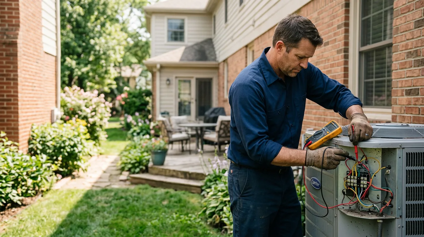 HVAC technician working near Palmer, IL